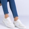marka niezdefiniowana Beige sneakers with a thick sole Undina