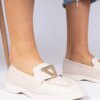 marka niezdefiniowana Beige women's moccasins with elegant decoration Viletta