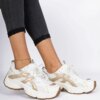 marka niezdefiniowana Beige women's sneakers on a massive sole Enos
