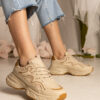 marka niezdefiniowana Beige women's sports sneakers Maurita