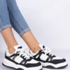 marka niezdefiniowana Black-and-white sneakers with thick laces Luciana