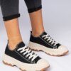marka niezdefiniowana Black classic high-soled sneakers Salsana