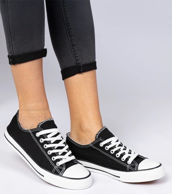 marka niezdefiniowana Black classic women's sneakers Menfis