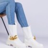 marka niezdefiniowana Black cowboy boots on the block heel Abigail