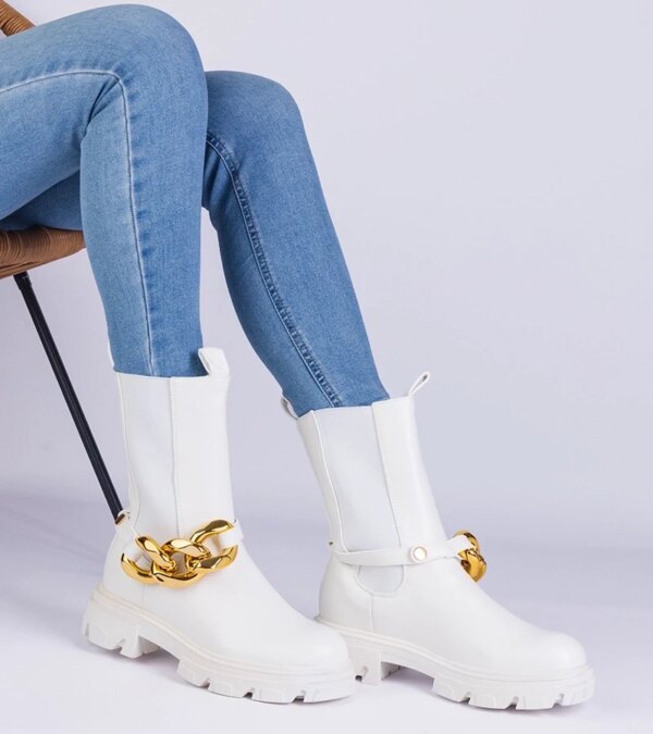 marka niezdefiniowana Black cowboy boots on the block heel Abigail