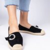 marka niezdefiniowana Black espadrilles with rhinestone decoration Maruta