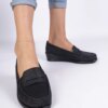 marka niezdefiniowana Black loafers with a wedge Zorani