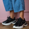 marka niezdefiniowana Black sports sneakers on a thick sole Lirana