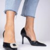 marka niezdefiniowana Black stilettos decorated with rhinestones Coluga