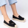 marka niezdefiniowana Black thick-soled espadrilles Elviola