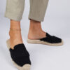 marka niezdefiniowana Black women's espadrille slides Pretino