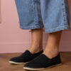 marka niezdefiniowana Black women's slip-on sneakers Tutsi