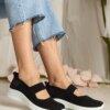 marka niezdefiniowana Black women's slip-on sneakers with embossed sole Muratti