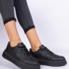 marka niezdefiniowana Black women's sneakers with a thick sole Rossio