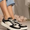marka niezdefiniowana Black women's sneakers with glitter accents Zorra
