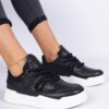 marka niezdefiniowana Black women's sneakers with thick laces Kayota
