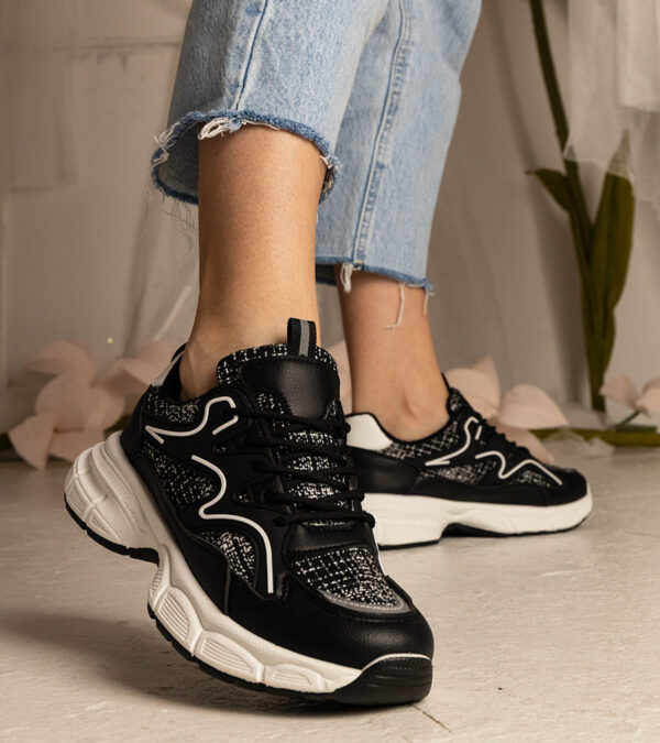 marka niezdefiniowana Black women's sports sneakers Maurita