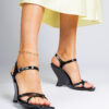 marka niezdefiniowana Black women's wedge sandals Jessy