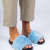 marka niezdefiniowana Blue fur slides Manny