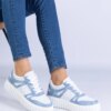 marka niezdefiniowana Blue perforated sneakers on a thick sole Lusinda