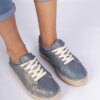 marka niezdefiniowana Blue shiny espadrilles Werkato
