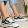 marka niezdefiniowana Blue women's high-sole sneakers Kallara