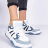 marka niezdefiniowana Blue women's sneakers with bulky laces Bartella