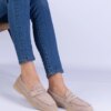 marka niezdefiniowana Brown classic perforated loafers from eco-suede Presito