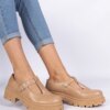 marka niezdefiniowana Brown platform shoes made of eco-leather Belever
