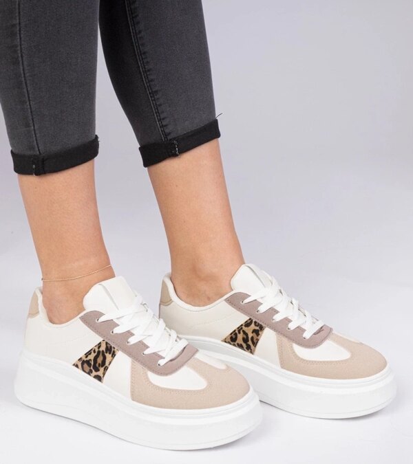 marka niezdefiniowana Brown platform sneakers Mishel