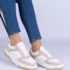 marka niezdefiniowana Brown sneakers with a thick sole Undina