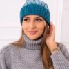 marka niezdefiniowana Cap with a pompom Abigail K326 powdered pink+ecru