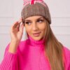marka niezdefiniowana Cap with a pompom Elizabeth K386 mocca