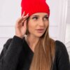 marka niezdefiniowana Cap with a pompom Judyta K347 red