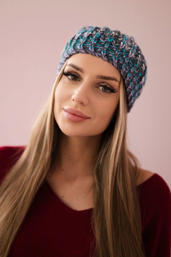 marka niezdefiniowana Cap with a pompom Maria K335 turquoise