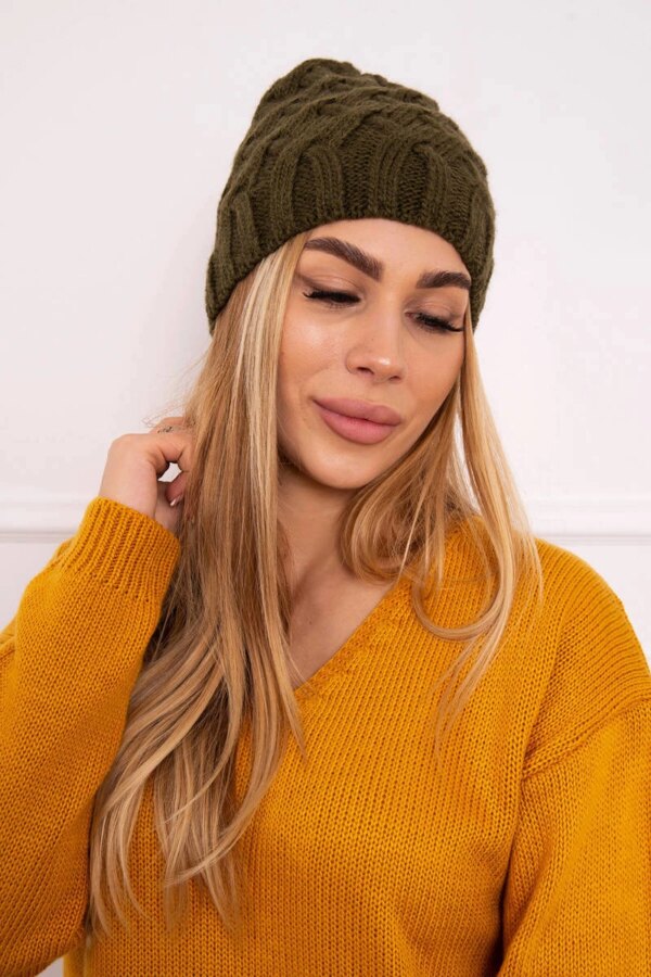 marka niezdefiniowana Cap with fleece Agnieszka K239 khaki