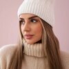 marka niezdefiniowana Cap with fleece Anna K238 ecru