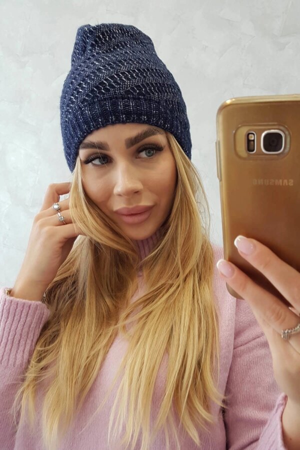 marka niezdefiniowana Cap with fleece Berta K247 navy blue
