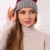 marka niezdefiniowana Cap with fleece Bojana K265 dark beige+white+light beige