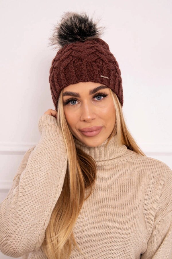 marka niezdefiniowana Cap with fleece Daria K217 brown