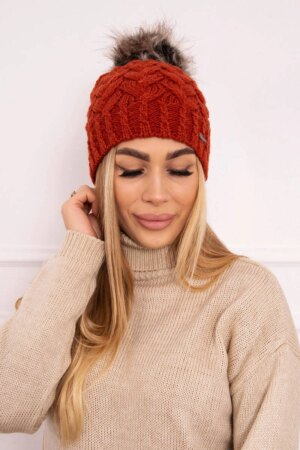 marka niezdefiniowana Cap with fleece Daria K217 foxy