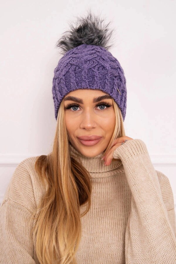 marka niezdefiniowana Cap with fleece Daria K217 purple
