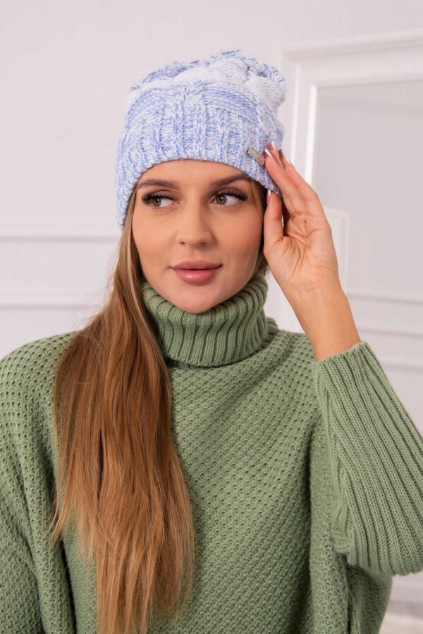 marka niezdefiniowana Cap with fleece Dolores K303 blue+white+jeans