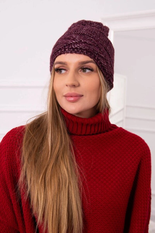 marka niezdefiniowana Cap with fleece Edyta K298 dark purple