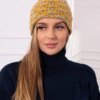 marka niezdefiniowana Cap with fleece Fiona K275 mustard + gray