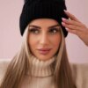 marka niezdefiniowana Cap with fleece Ilona K218 black+gray