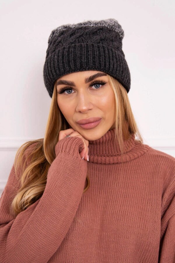 marka niezdefiniowana Cap with fleece Ilona K218 graphite+gray
