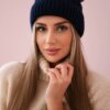 marka niezdefiniowana Cap with fleece Ilona K218 jeans+navy blue