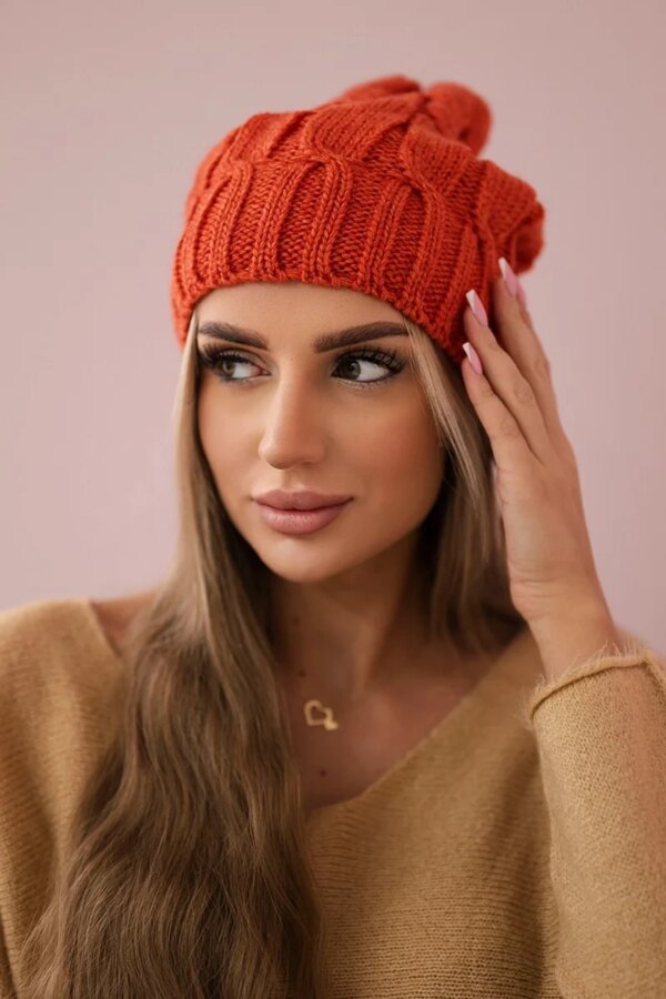 marka niezdefiniowana Cap with fleece Iwona K221 foxy