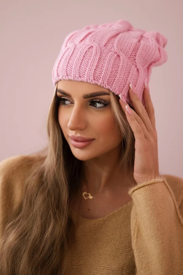 marka niezdefiniowana Cap with fleece Iwona K221 pink